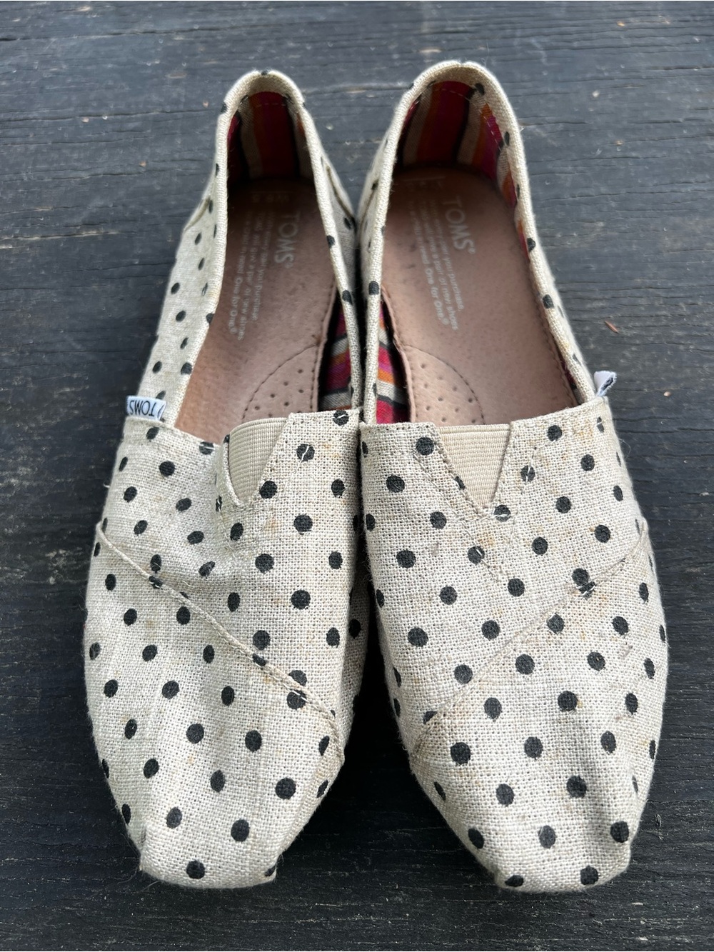 TOMS Women's Polka Dot Slip-On Flats